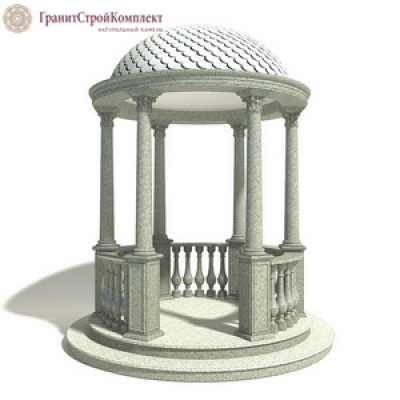 Ротонда из натурального камня 4, гранит Мансуровский