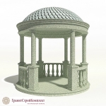 Ротонда из натурального камня 1, гранит Мансуровский