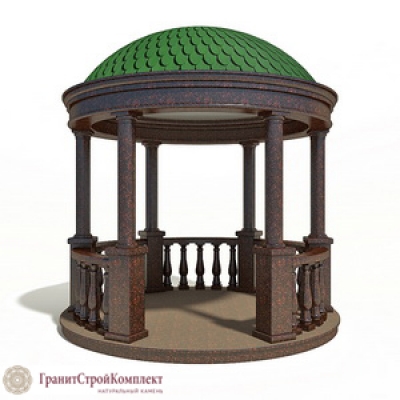 Ротонда из натурального камня 1,гранит Дымовский